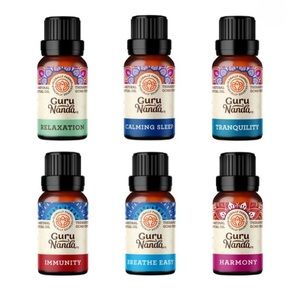 GURU NANDA ESSENTIAL OIL PACK OF TOP 6 BLENDS